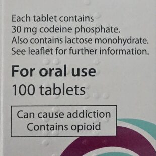 Codeine Phosphate 30mg 100 tablets