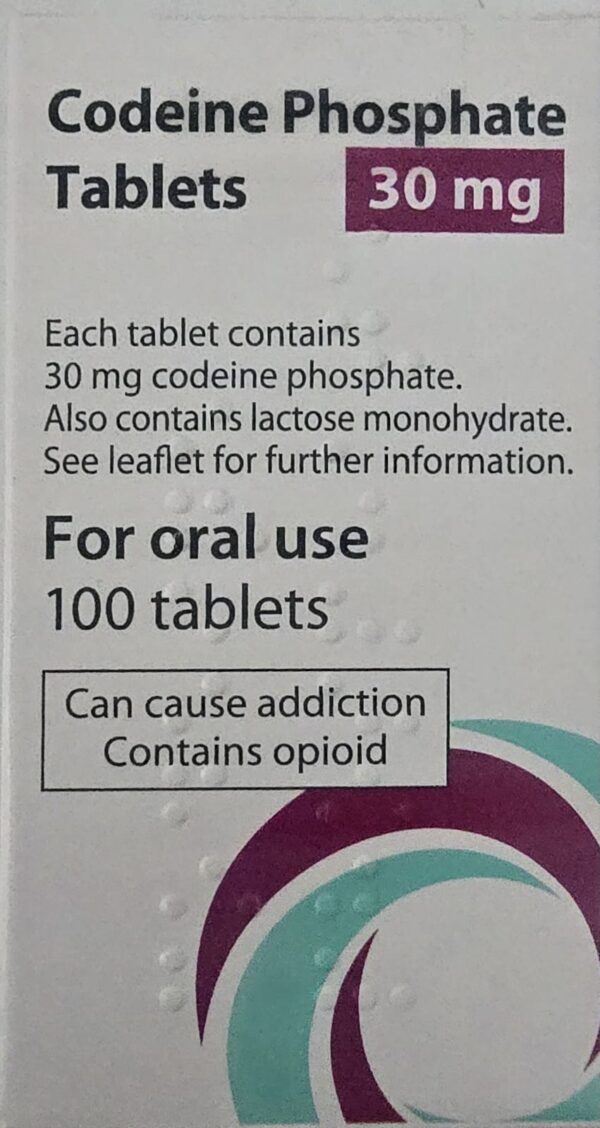 Codeine Phosphate 30mg 100 tablets